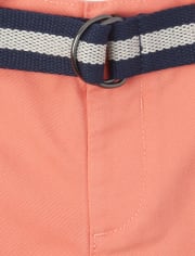 Baby And Toddler Boys Belted Chino Shorts