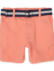 Baby And Toddler Boys Belted Chino Shorts