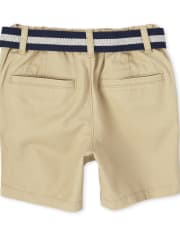 Short chino ceinturé pour bébés et tout-petits garçons