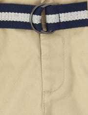 Short chino ceinturé pour bébés et tout-petits garçons