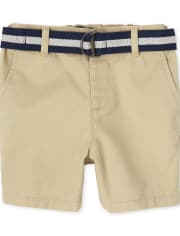 Short chino ceinturé pour bébés et tout-petits garçons