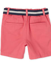 Short chino ceinturé pour bébés et tout-petits garçons