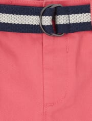 Short chino ceinturé pour bébés et tout-petits garçons