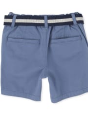 Short chino ceinturé pour bébés et tout-petits garçons