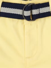 Baby And Toddler Boys Belted Chino Shorts