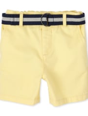 Baby And Toddler Boys Belted Chino Shorts