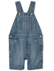 baby boy denim shortalls