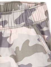 Girls Camo Pull On Beach Pants