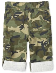 Baby And Toddler Boys Camo Roll Up Pull On Cargo Pants