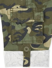 Baby And Toddler Boys Camo Roll Up Pull On Cargo Pants