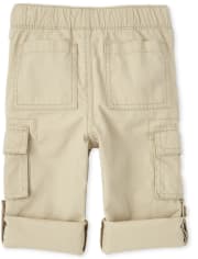 Pantalones cargo enrollables sin cierres para bebés y niños pequeños