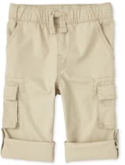 Pantalones cargo enrollables sin cierres para bebés y niños pequeños