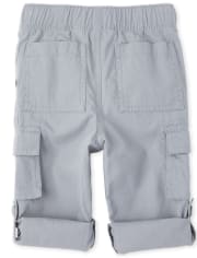 Baby And Toddler Boys Roll Up Pull On Cargo Pants