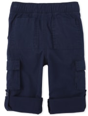 Baby And Toddler Boys Roll Up Pull On Cargo Pants