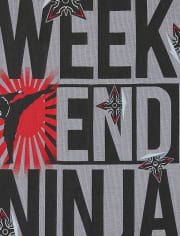 Pyjama en coton coupe ajustée Ninja Weekend pour garçons
