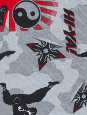 Pyjama en coton coupe ajustée Ninja Weekend pour garçons