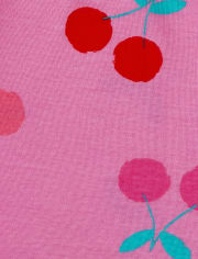 Pijamas de algodón ajustados Mommy Cherry para bebés y niñas pequeñas
