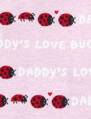 Pyjama une pièce en coton ajusté Lady Bug pour bébés et petites filles