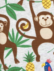 Baby And Toddler Boys Monkey Snug Fit Cotton Pajamas