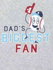 Baby And Toddler Boys Dad Sports Snug Fit Cotton 4-Piece Pajamas