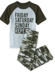 Pijama de camuflaje de fin de semana para niño