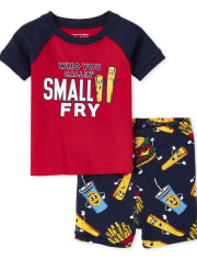 Baby And Toddler Boys French Fry Snug Fit Cotton Pajamas