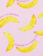 Pyjama 4 pièces en coton ajusté aux fruits pour bébés et petites filles