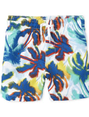 palm tree swim trunks