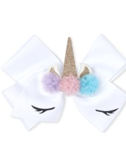 Girls Glitter Unicorn Bow Hair Clip