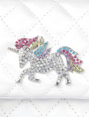 Bolso Niña Acolchado Unicornio Rhinestud
