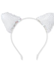 Girls Flip Sequin Light Up Cat Ears Headband