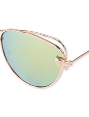 Girls Glitter Butterfly Sunglasses