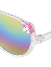 Toddler Girls Glitter Aviator Sunglasses