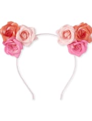 Girls Flower Cat Ears Headband