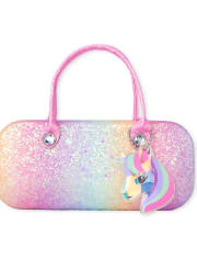 Girls Glitter Rainbow Unicorn Sunglasses Case