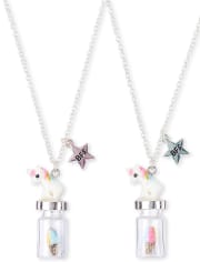 Girls Shakey Unicorn BFF Necklace 2-Pack