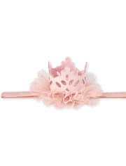 Diadema con corona de purpurina para bebés niñas