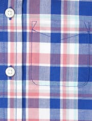 Baby And Toddler Boys Dad And Me Plaid Poplin Matching Button Up Shirt