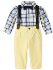 baby boy plaid outfit