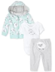 Conjunto unisex de 3 piezas Take Me Home de ovejas para bebé