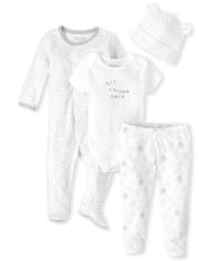 Unisex Baby Moon And Stars 4-Piece Take Me Home Set