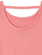Girls Lenticular Pandacorn Donut Cut Out Top