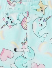Girls Mix And Match Print Shorts