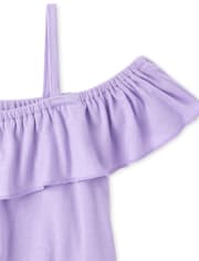 Top con hombros descubiertos y volante Mix And Match para niñas