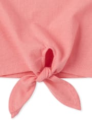 Girls Mix And Match Glitter Tie Front Top
