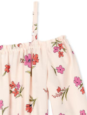 Girls Floral Off Shoulder Romper