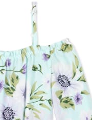 Girls Floral Off Shoulder Romper