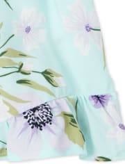 Girls Floral Off Shoulder Romper