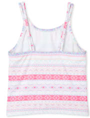 Maillot de bain tankini imprimé pour filles