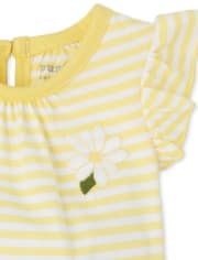 Baby Girls Floral Ruffle Romper 2-Pack